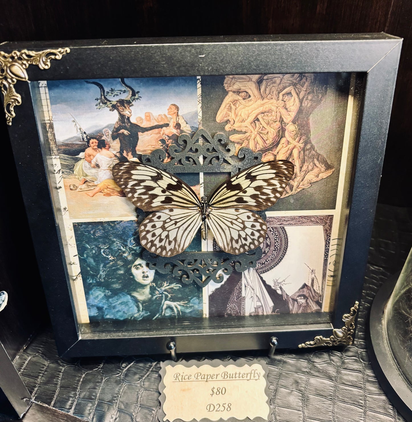 Rice Paper Butterfly Shadow Box D258