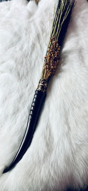 Altar Broom/Besom - Real Horn and Broom Corn