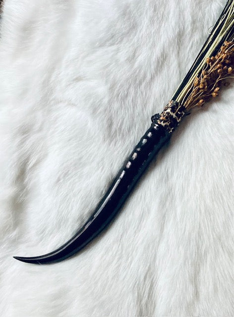 Altar Broom/Besom - Real Horn and Broom Corn