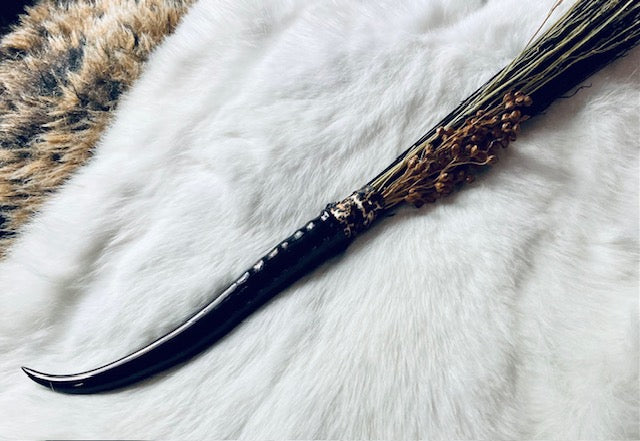 Altar Broom/Besom - Real Horn and Broom Corn
