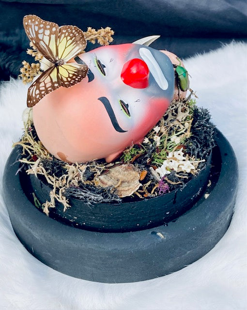 Sad Clown Terrarium Cloche D285