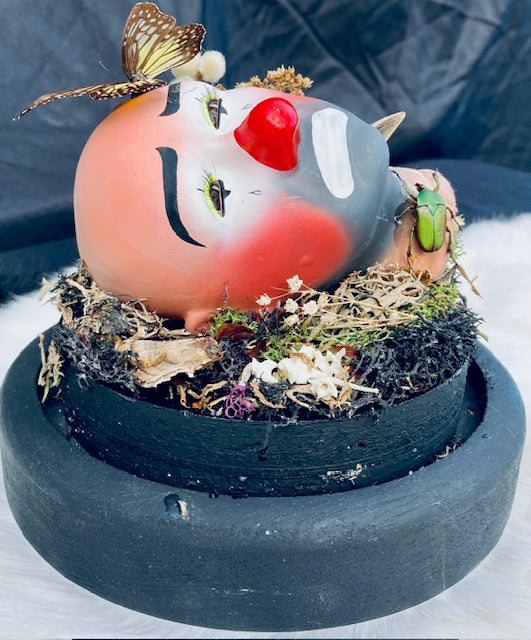 Sad Clown Terrarium Cloche D285