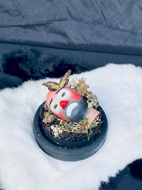 Sad Clown Terrarium Cloche D285