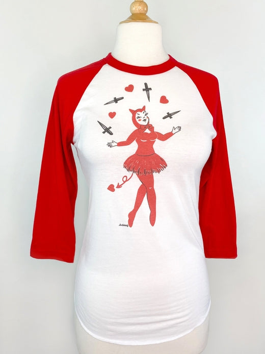 Dagger Devil Raglan Top - Unisex - Large