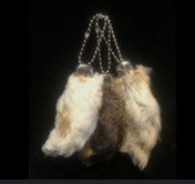 Real Rabbit's Foot Keychain C210