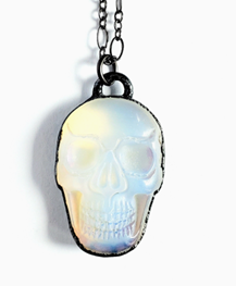 Opalite Carved Skull N238