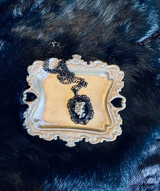 Real Poison Hemlock Flower Pendant N239