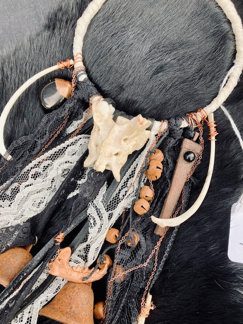 Traditional Witch Bells - Bone, Crystals, Bells D209