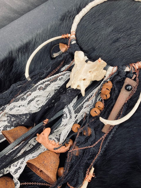 Traditional Witch Bells - Bone, Crystals, Bells D209