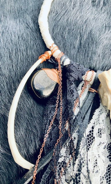 Traditional Witch Bells - Bone, Crystals, Bells D209