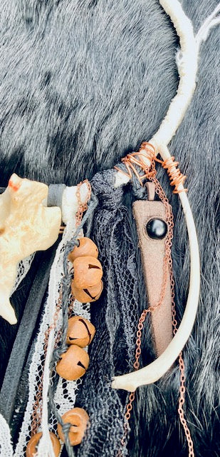 Traditional Witch Bells - Bone, Crystals, Bells D209