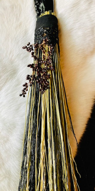 Altar Broom/Besom with Real Mandible Handle