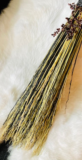 Altar Broom/Besom with Real Mandible Handle