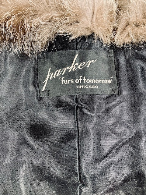 Vintage Real Raccoon Fur Shawl