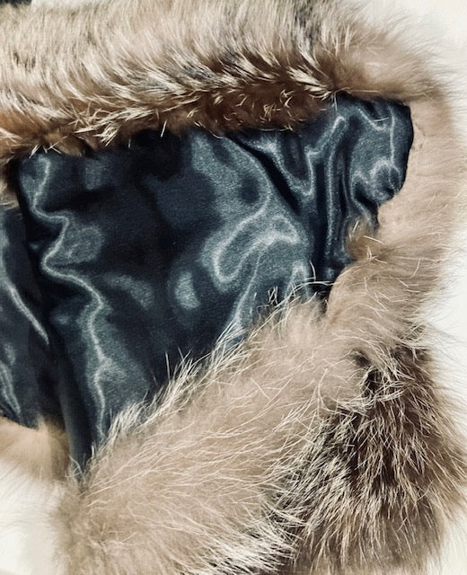 Vintage Real Raccoon Fur Shawl