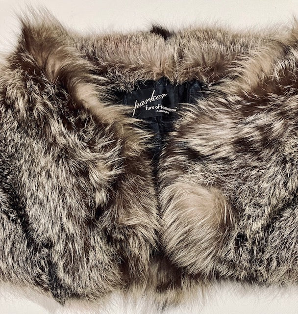 Vintage Real Raccoon Fur Shawl