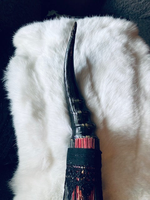 Altar Broom/Besom with Real Springbok Horn Handle A203