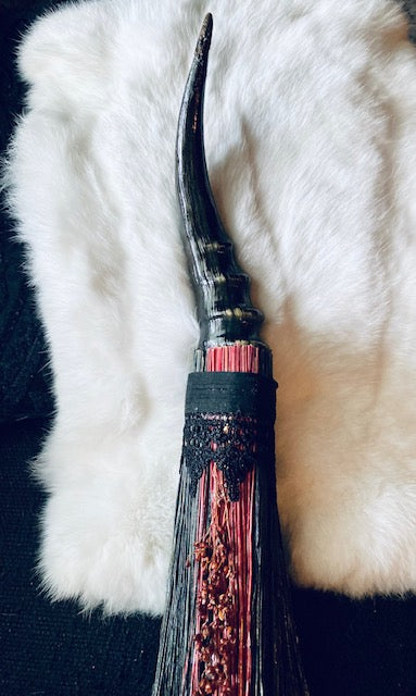 Altar Broom/Besom with Real Springbok Horn Handle A203