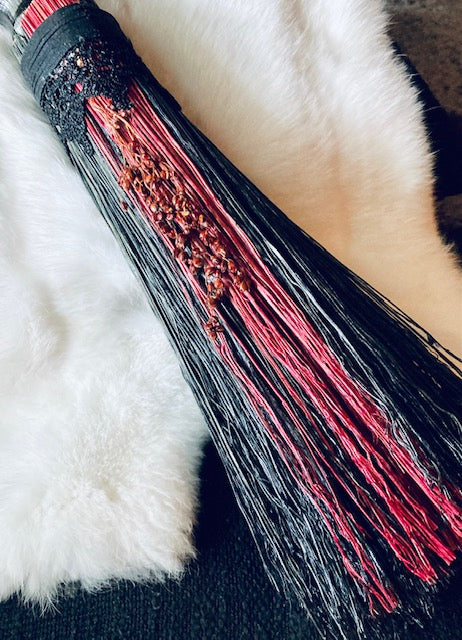 Altar Broom/Besom with Real Springbok Horn Handle A203
