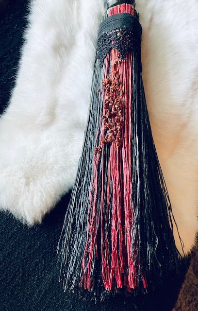 Altar Broom/Besom with Real Springbok Horn Handle A203
