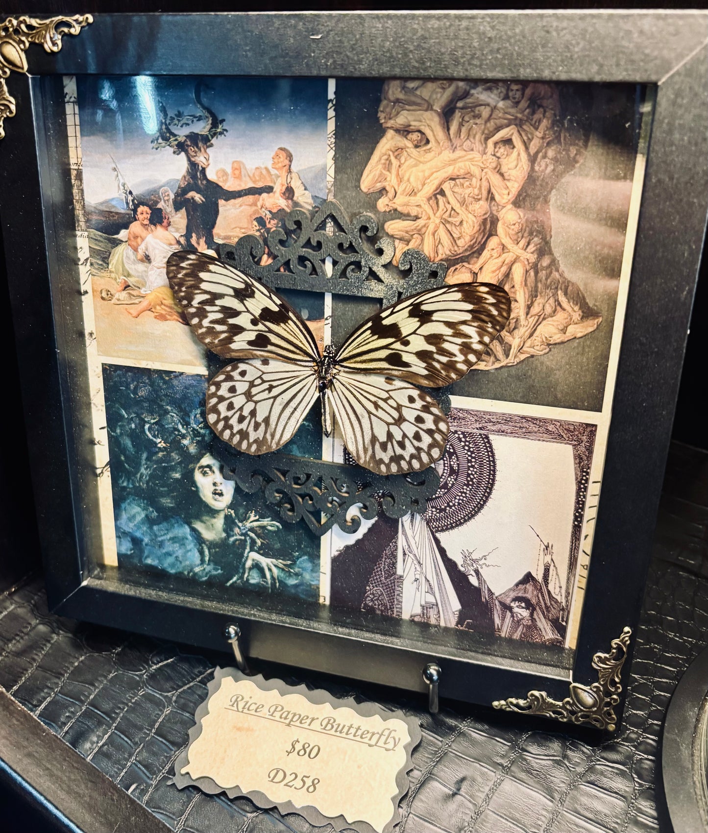 Rice Paper Butterfly Shadow Box D258