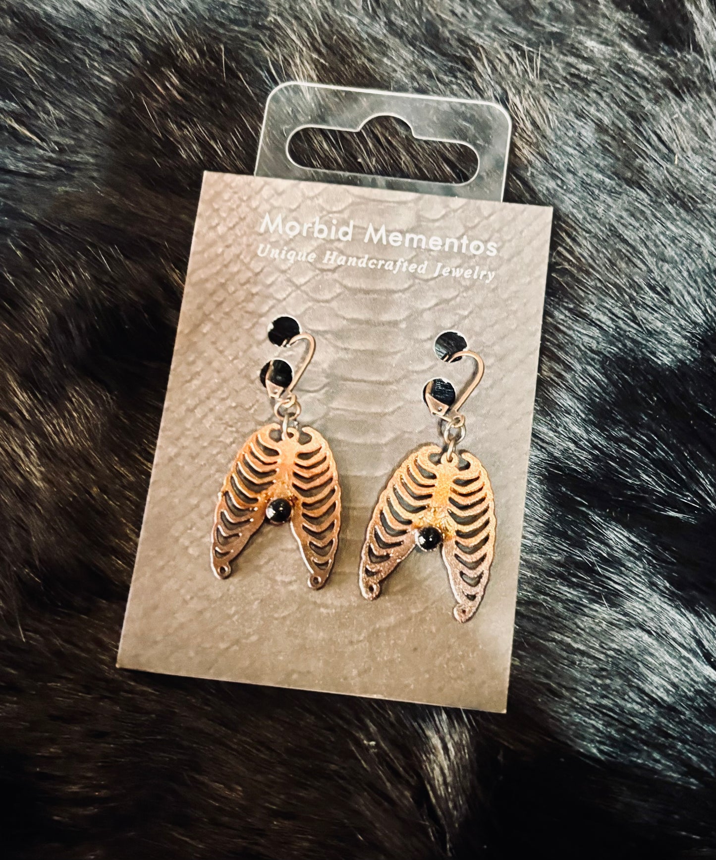 Copper Ribcages - Black Obsidian E216