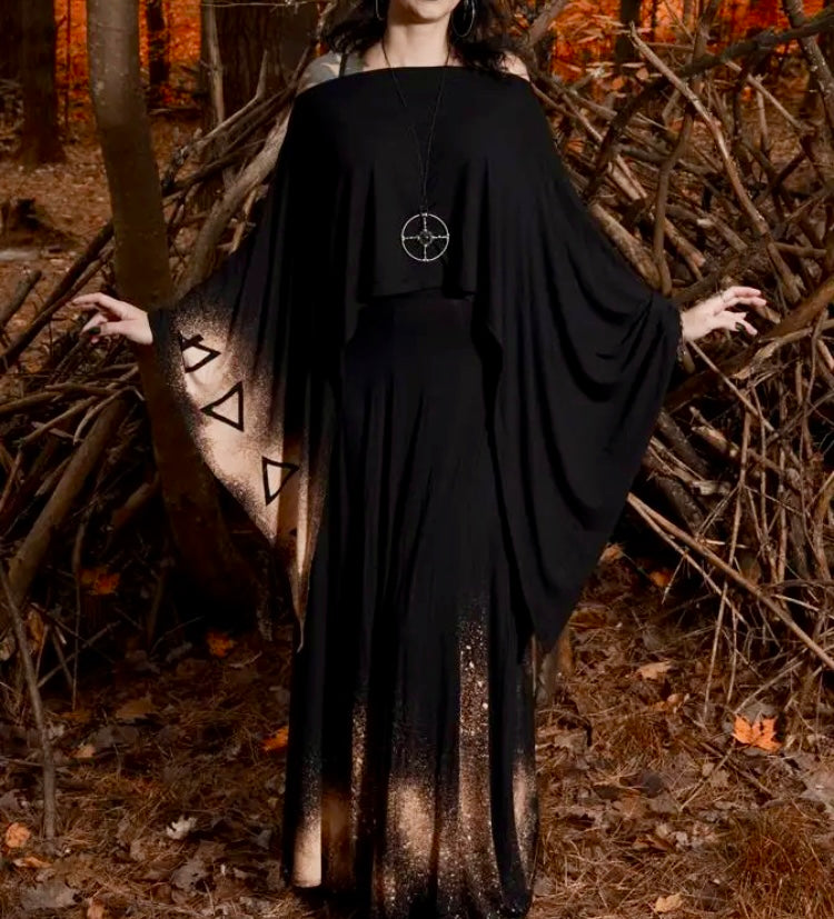 Element Symbol Batwing Poncho Capelet