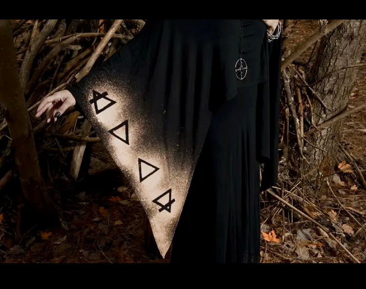 Element Symbol Batwing Poncho Capelet