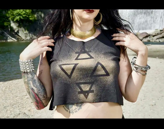 Elemental Symbol Cropped Loose Tank