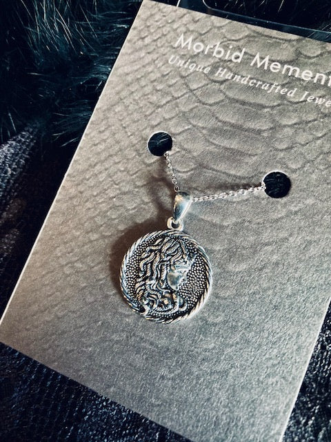 Sterling Silver (.925) Medusa Coin Necklace