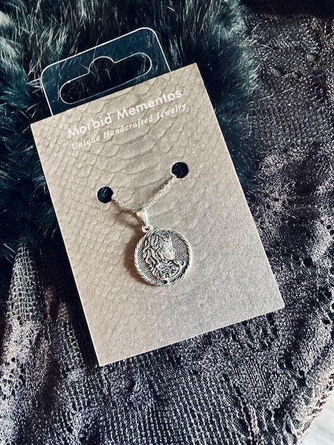 Sterling Silver (.925) Medusa Coin Necklace