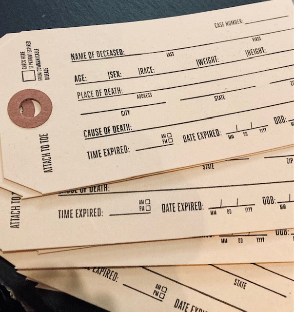Autopsy Toe Tags M200