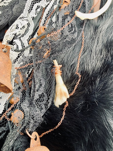 Traditional Witch Bells - Bone, Crystals, Bells